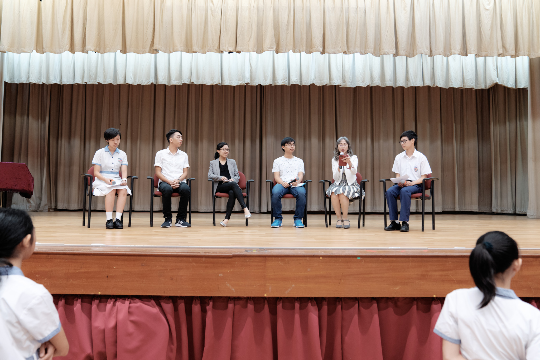 Alumni sharing in a whole-school Assembly - Alumni Association