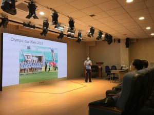 Alumna in Rugby Team training for the Olympics