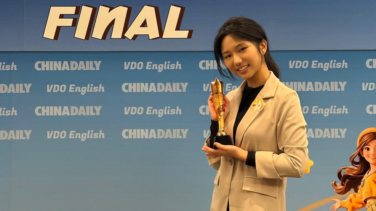 Our F.5 student clinching the Second Runner-up in the 21st Century Cup National English Speaking Competition (NESC) (Hong Kong Region) Finals 2025
