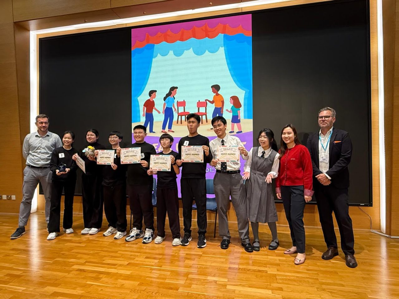 The English Drama Club Clinches Merit Award at “Speak Up – Act Out” Competition