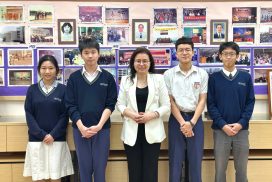 Alumnus, current and former staff coaching students for the 21st Century Cup National English Speaking Competition (NESC) (Hong Kong Region) Semi Finals 2025